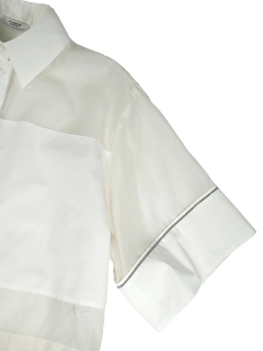 PESERICO(ペセリコ) |シースルー七分袖ブラウス