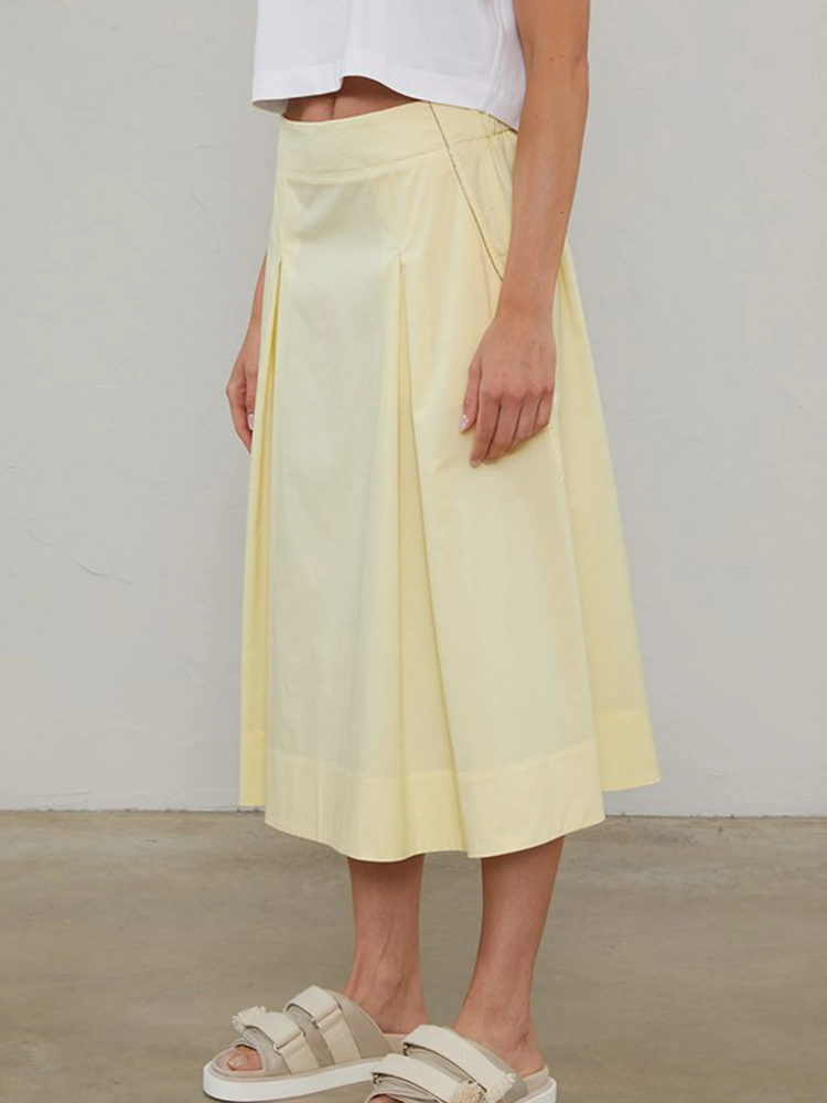 PESERICO(ペセリコ) |ポケットラインボールチェーン飾り１タックフレアスカート