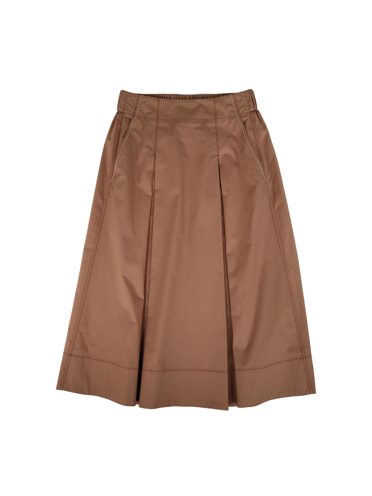 PESERICO(ペセリコ) |ポケットラインボールチェーン飾り１タックフレアスカート