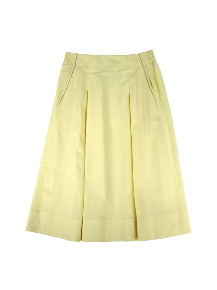 PESERICO(ペセリコ) |ポケットラインボールチェーン飾り１タックフレアスカート