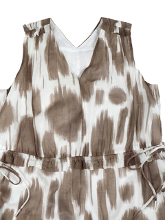 PESERICO(ペセリコ) |コットンガーゼプリントノースリーブワンピース