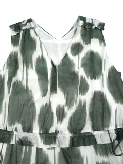 PESERICO(ペセリコ) |コットンガーゼプリントノースリーブワンピース