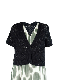 PESERICO(ペセリコ) |ミニスパンコールヤーンコットンニットボレロ