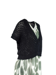 PESERICO(ペセリコ) |ミニスパンコールヤーンコットンニットボレロ