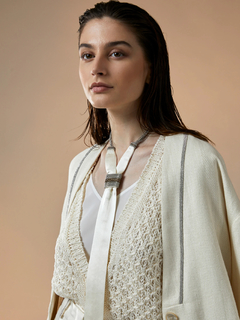 PESERICO(ペセリコ) |ミニスパンコールヤーンコットンニットボレロ