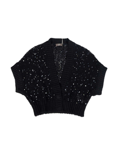 PESERICO(ペセリコ) |スパンコールヤーンコットンニットボレロ