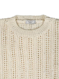 PESERICO(ペセリコ) |スパンコールヤーンフレンチスリーブコットンニット