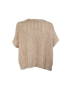 PESERICO(ペセリコ) |スパンコールヤーンフレンチスリーブコットンニット