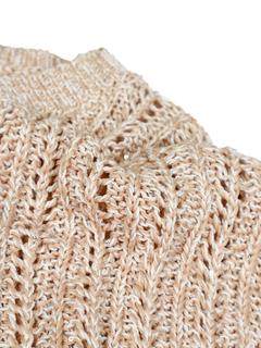 PESERICO(ペセリコ) |スパンコールヤーンフレンチスリーブコットンニット