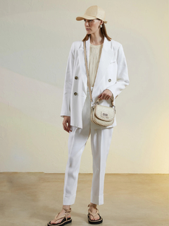 PESERICO(ペセリコ) |ボールチェーン飾り落とし目デザインコットンニット