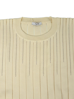 PESERICO(ペセリコ) |ボールチェーン飾り落とし目デザインコットンニット