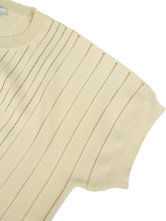 PESERICO(ペセリコ) |ボールチェーン飾り落とし目デザインコットンニット