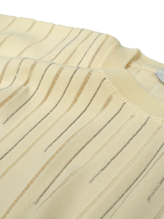 PESERICO(ペセリコ) |ボールチェーン飾り落とし目デザインコットンニット