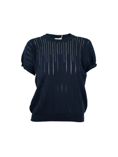 PESERICO(ペセリコ) |ボールチェーン飾り落とし目デザインコットンニット