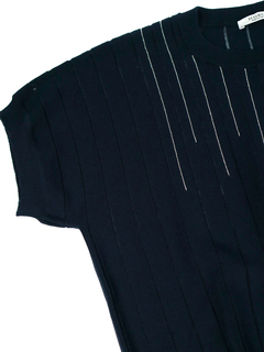 PESERICO(ペセリコ) |ボールチェーン飾り落とし目デザインコットンニット