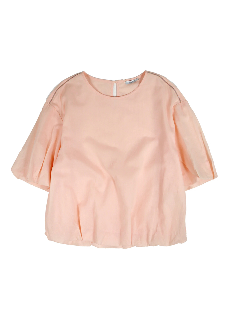 PESERICO(ペセリコ) |コットンガーゼ2枚仕立てバルーンヘムブラウス