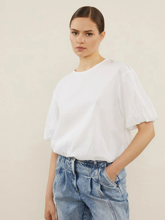 PESERICO(ペセリコ) |コットンガーゼ2枚仕立てバルーンヘムブラウス