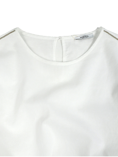 PESERICO(ペセリコ) |コットンガーゼ2枚仕立てバルーンヘムブラウス