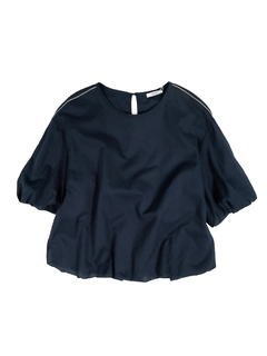 PESERICO(ペセリコ) |コットンガーゼ2枚仕立てバルーンヘムブラウス