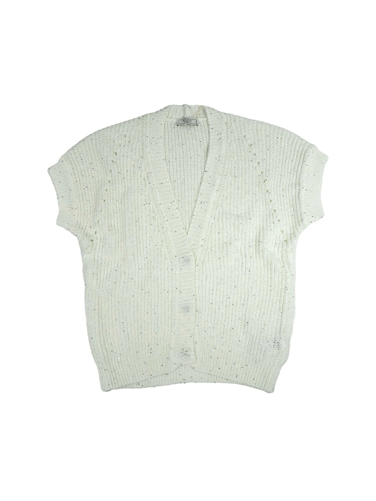 PESERICO(ペセリコ) |コットンスパンコールヤーンフレンチカーディガン