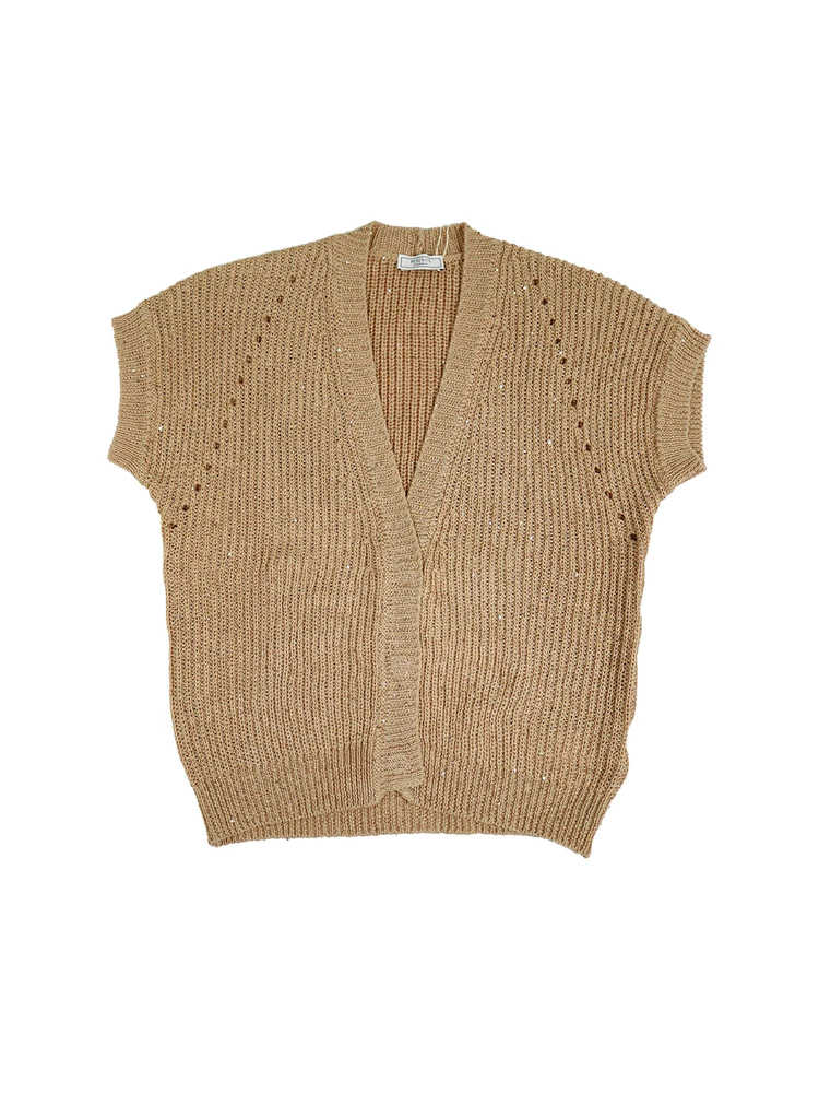 PESERICO(ペセリコ) |コットンスパンコールヤーンフレンチカーディガン