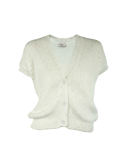 PESERICO(ペセリコ) |コットンスパンコールヤーンフレンチカーディガン