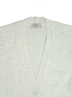 PESERICO(ペセリコ) |コットンスパンコールヤーンフレンチカーディガン