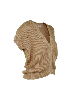 PESERICO(ペセリコ) |コットンスパンコールヤーンフレンチカーディガン