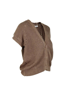 PESERICO(ペセリコ) |コットンスパンコールヤーンフレンチカーディガン