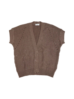 PESERICO(ペセリコ) |コットンスパンコールヤーンフレンチカーディガン