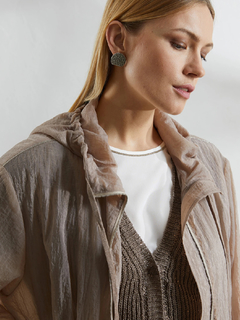 PESERICO(ペセリコ) |コットンスパンコールヤーンフレンチカーディガン