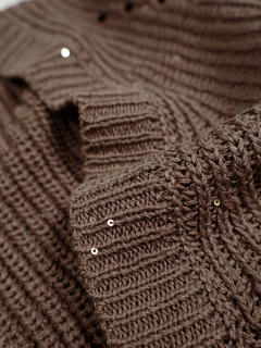 PESERICO(ペセリコ) |コットンスパンコールヤーンフレンチカーディガン