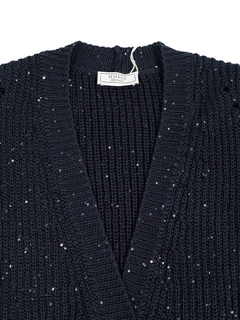 PESERICO(ペセリコ) |コットンスパンコールヤーンフレンチカーディガン