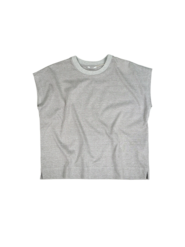 PESERICO(ペセリコ) |綿麻鹿の子フレンチスリーブカットソー