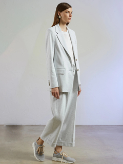 PESERICO(ペセリコ) |綿麻鹿の子フレンチスリーブカットソー