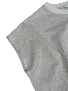 PESERICO(ペセリコ) |綿麻鹿の子フレンチスリーブカットソー