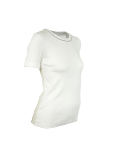 PESERICO(ペセリコ) |コットンリブターンナップスリーブカットソー