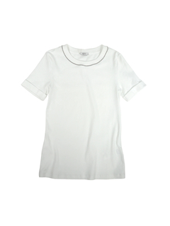 PESERICO(ペセリコ) |コットンリブターンナップスリーブカットソー