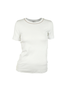 PESERICO(ペセリコ) |コットンリブターンナップスリーブカットソー