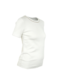 PESERICO(ペセリコ) |コットンリブターンナップスリーブカットソー