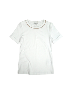 PESERICO(ペセリコ) |コットンリブターンナップスリーブカットソー