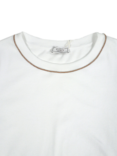 PESERICO(ペセリコ) |コットンリブターンナップスリーブカットソー