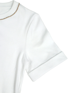 PESERICO(ペセリコ) |コットンリブターンナップスリーブカットソー