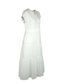 PESERICO(ペセリコ) |コットンジャージー×ガーゼスカートのコンビワンピース