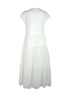 PESERICO(ペセリコ) |コットンジャージー×ガーゼスカートのコンビワンピース