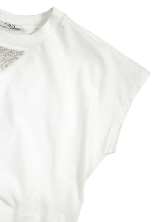 PESERICO(ペセリコ) |コットンジャージー×ガーゼスカートのコンビワンピース