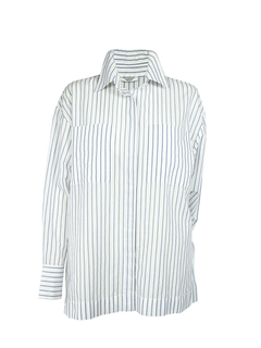 PESERICO(ペセリコ) |比翼仕立てストライプコットンシャツ