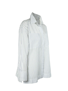 PESERICO(ペセリコ) |比翼仕立てストライプコットンシャツ