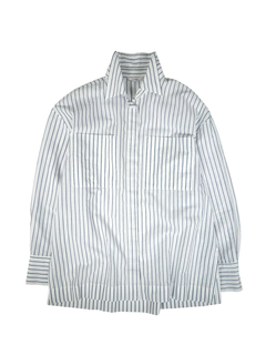PESERICO(ペセリコ) |比翼仕立てストライプコットンシャツ