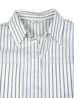 PESERICO(ペセリコ) |比翼仕立てストライプコットンシャツ